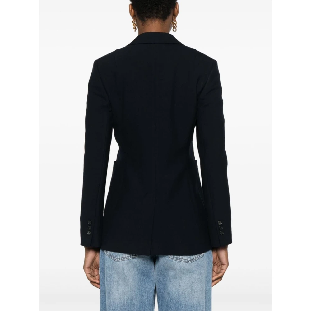 Paul Smith Getailleerde Zwarte Jas Knoopsluiting Black Dames
