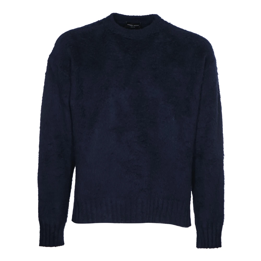 Roberto Collina Blauwe Sweaters voor Mannen Blue Heren