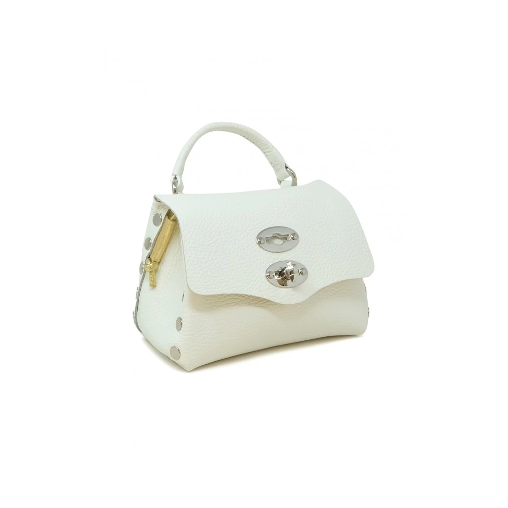 Zanellato Witte leren schoudertas White Dames