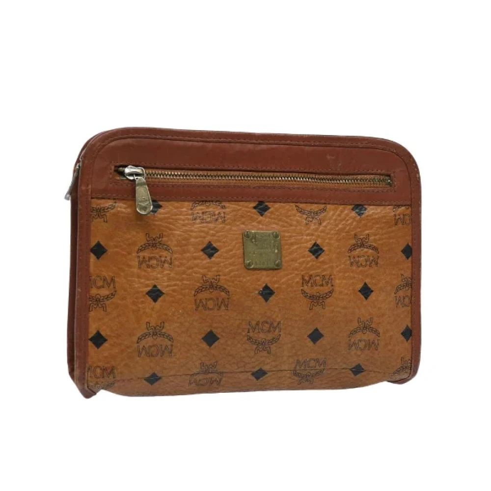 MCM Pre-owned Canvas clutches Brown Dames