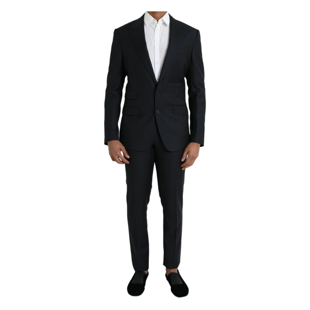 Dolce & Gabbana Men's Dark/Blue Wool Napoli Formal Suit