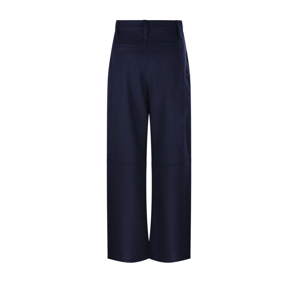 Ami Paris Navy Blue Cargo Broek Blue Dames