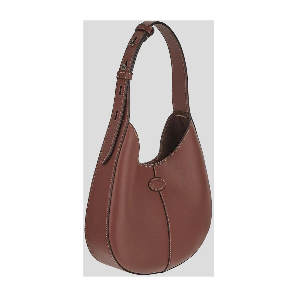 TOD'S Leren Hobo Tas Brown Dames