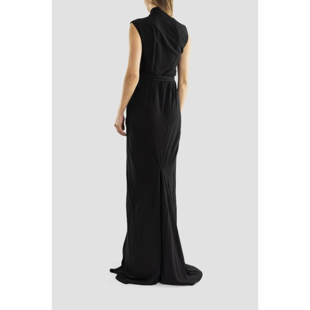 Rick Owens Mouwlange Jurk Black Dames