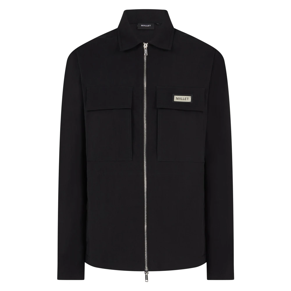 Mallet London Svart Ripstop Zip Up Overshirt Black, Herr