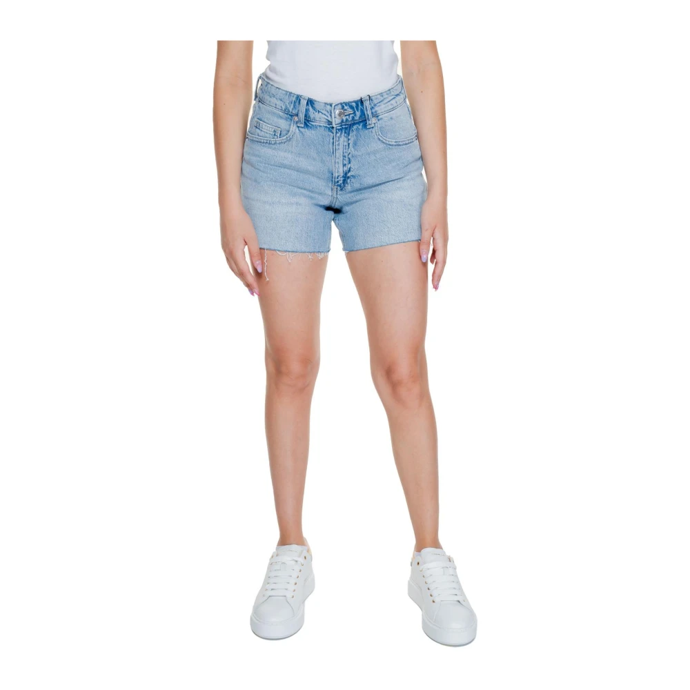 Vero Moda Lichtgewassen denim shorts met zakken Blue Dames