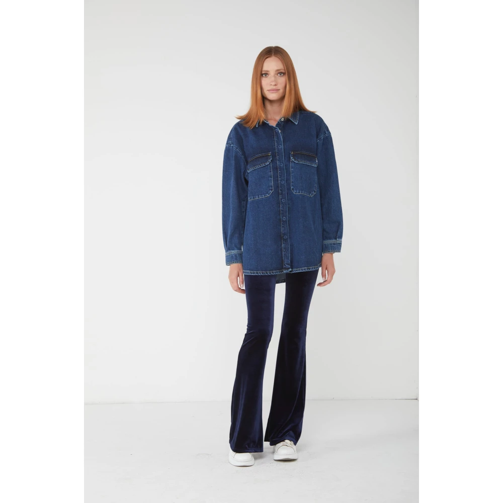 Icon Denim Eva Shirt Blue Dames