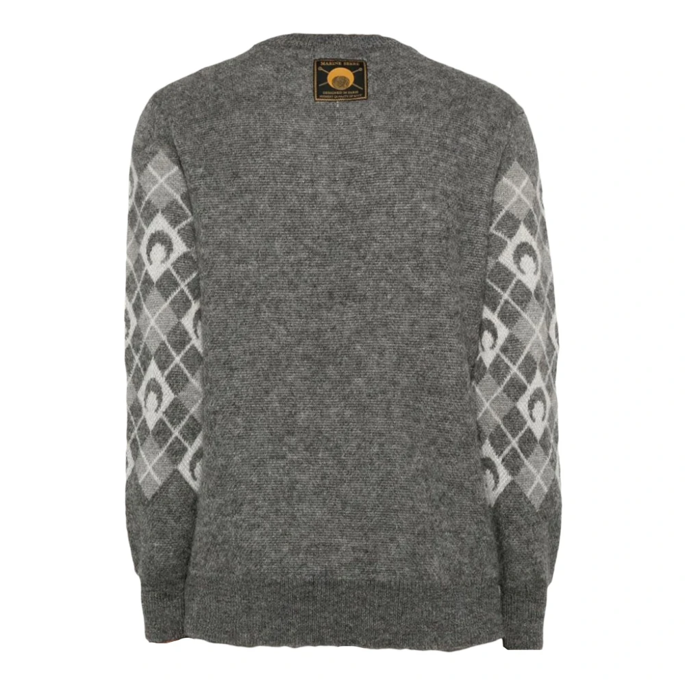 Marine Serre Grijze Diamant Gebreide Trui Gray Heren