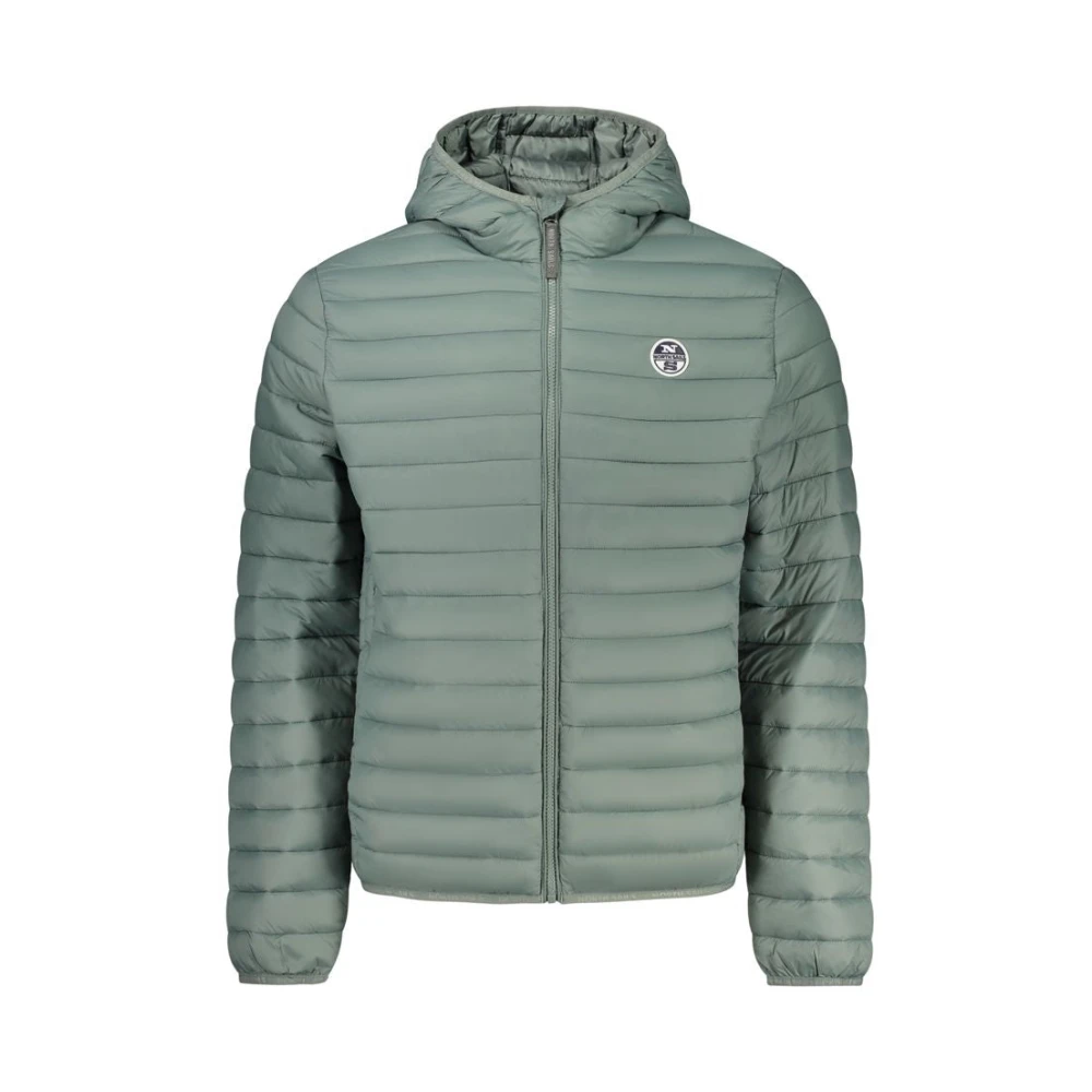 North Sails Men's Green Winter Jackets, L, Long-Sleeved Jacket With Hood