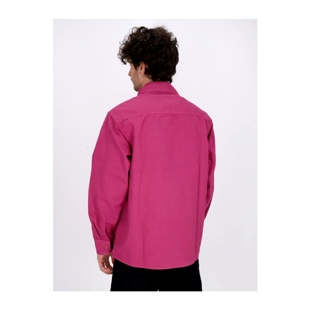 Carhartt WIP Magenta Rainer Shirt Jacket Garment Dyed Pink Heren