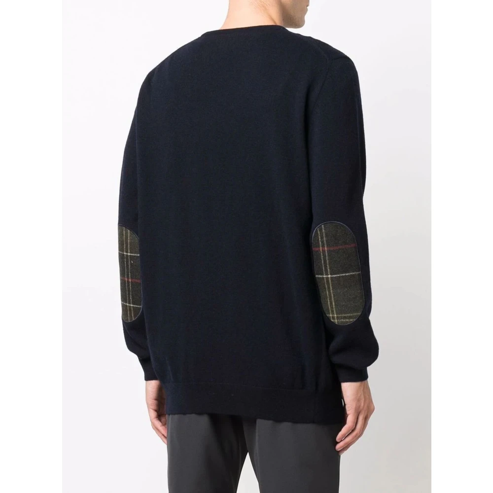 Barbour Marineblauwe wollen kasjmier trui Blue Heren