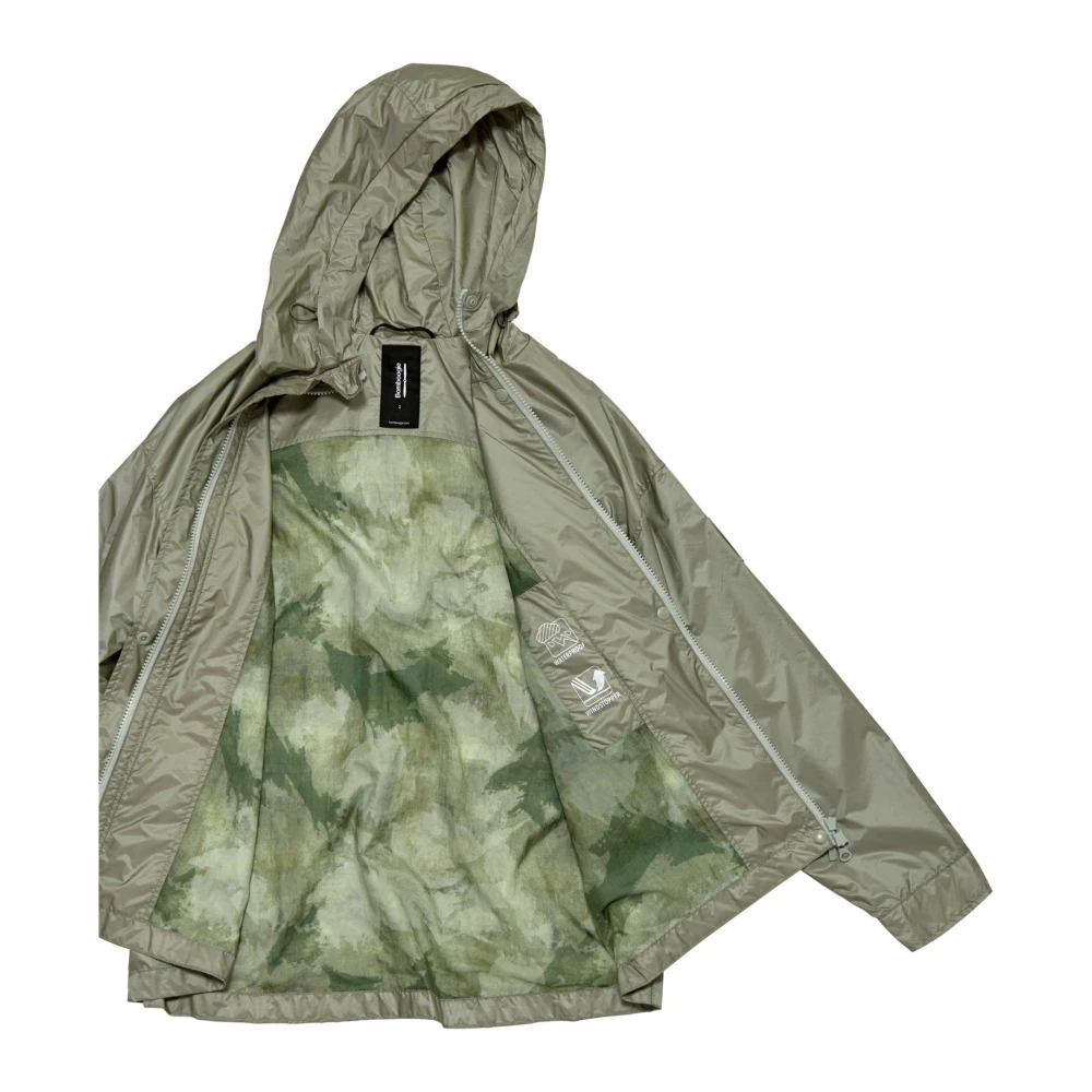 BomBoogie Glanzende Nylon Korte Parka Gray Dames