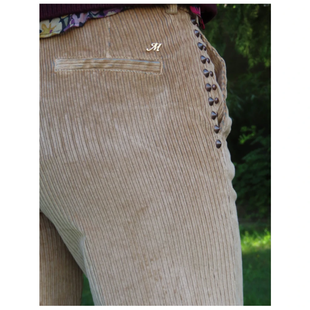 Mason's Wijde Corduroy Broek Beige Dames