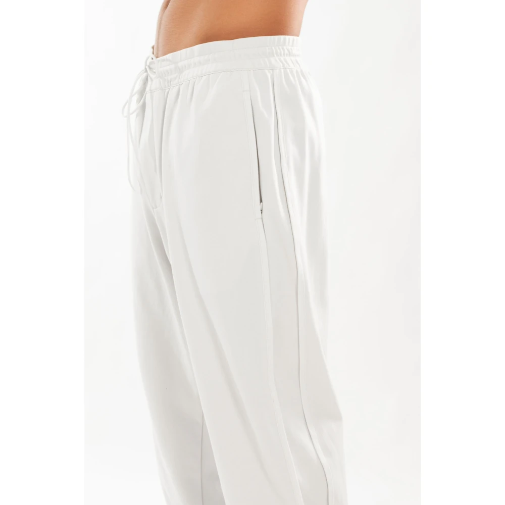 Y-3 Orbit Grey Cuffed Trackpants White Heren