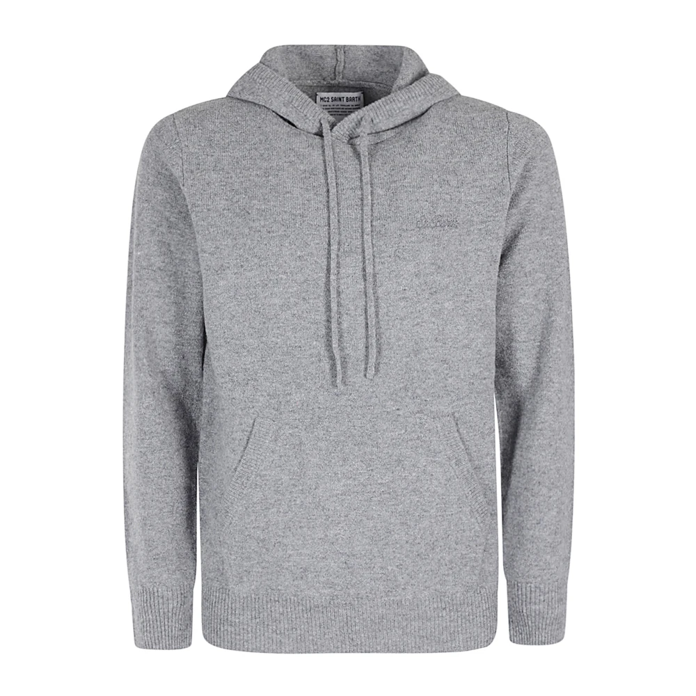 MC2 Saint Barth Lamswol Hoodie Trui Gray Heren