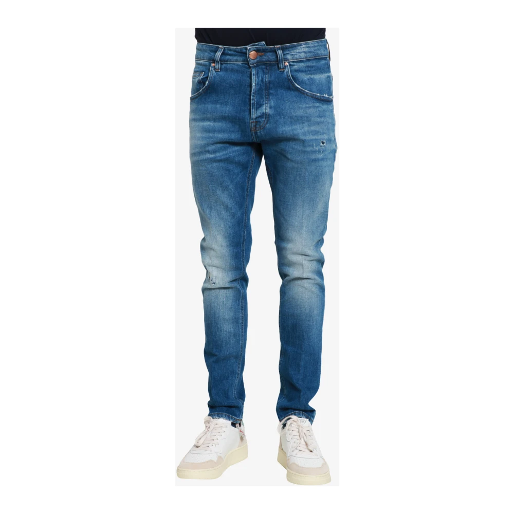 Don The Fuller Denim Five-Pocket Wijde-Leg Jeans Blue Heren