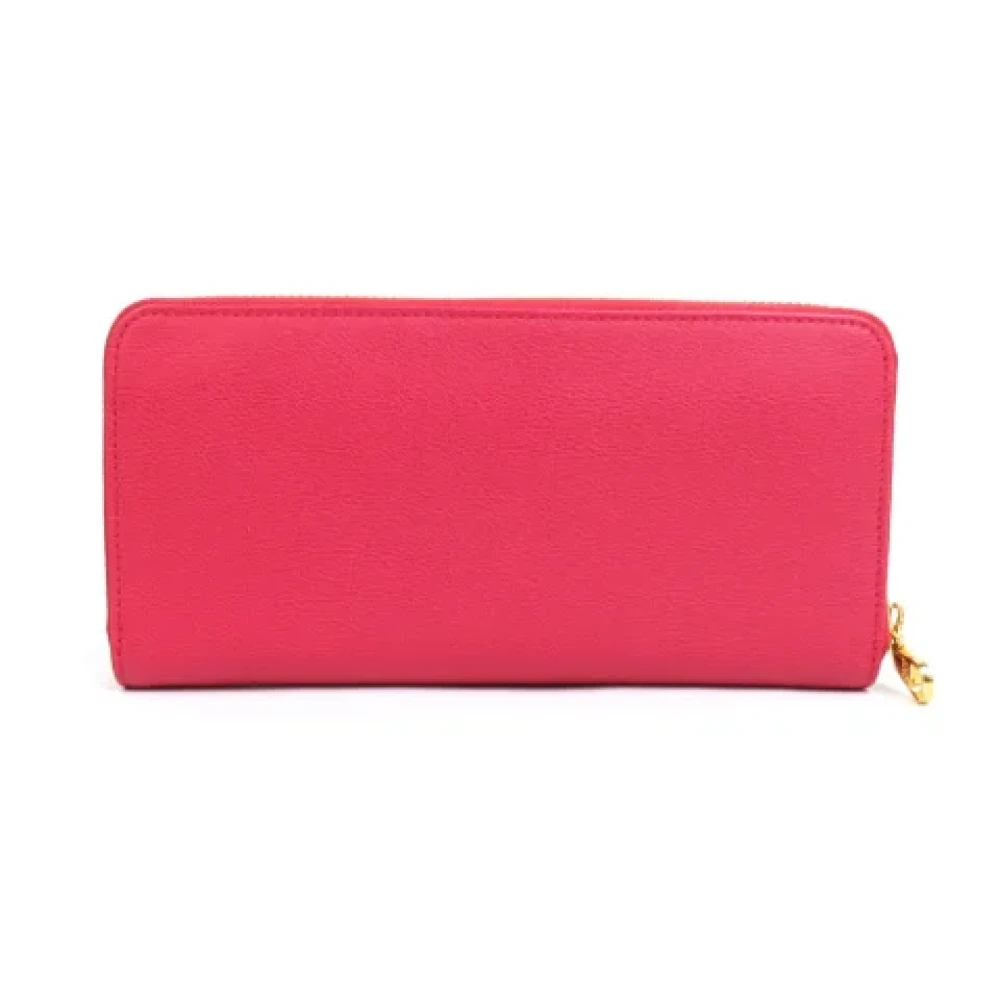 Loewe Pre-owned Leather wallets Red Dames