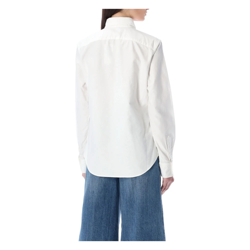 Ralph Lauren Witte Oxford Katoenen Overhemd White Dames