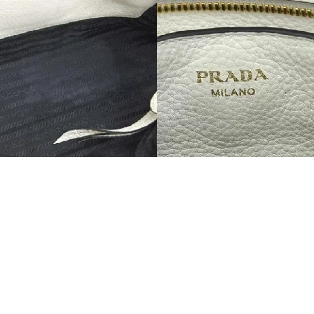 Prada Vintage Pre-owned Leather prada-bags White Dames