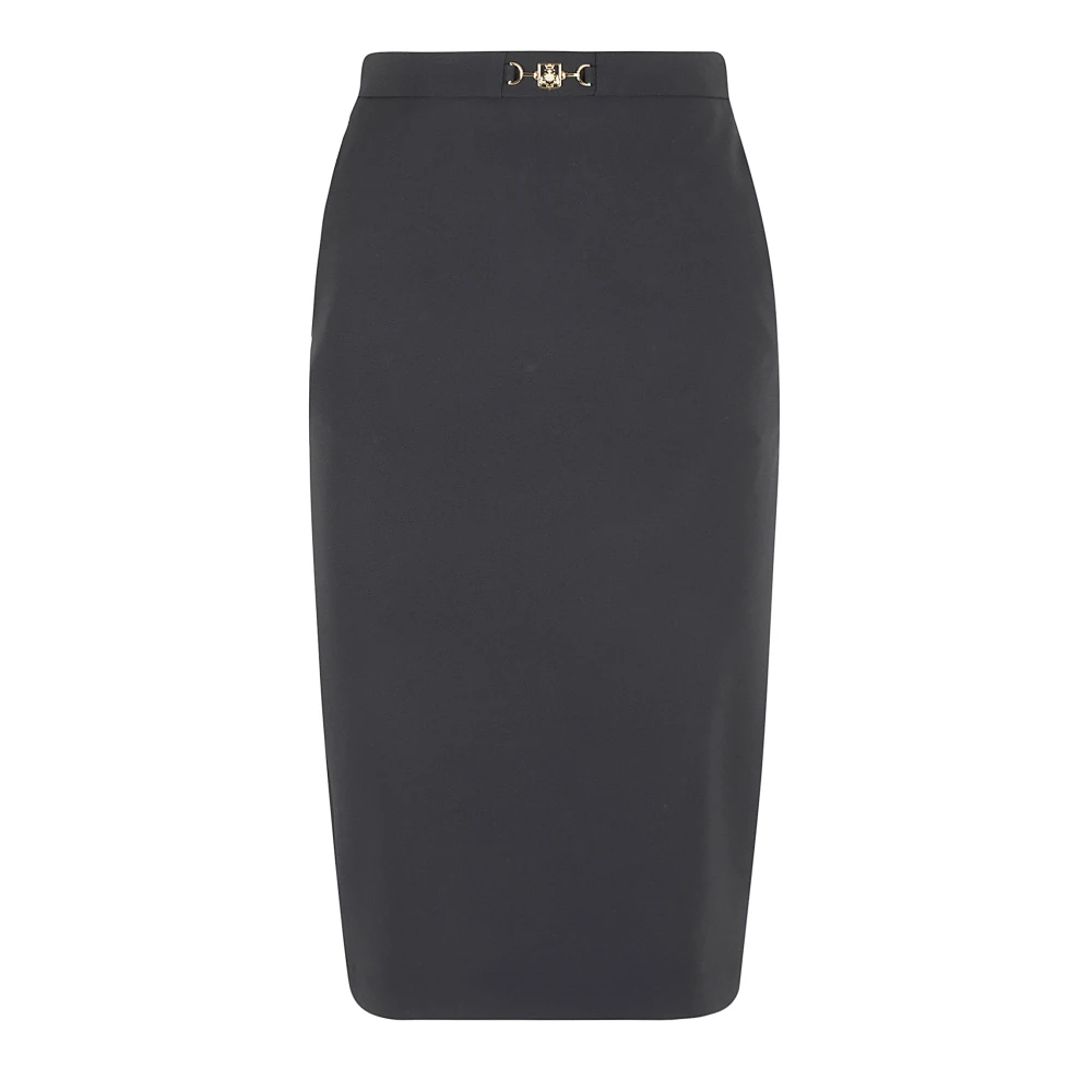 Elisabetta Franchi Zwarte Pencil Rok Elegante Stijl Black Dames