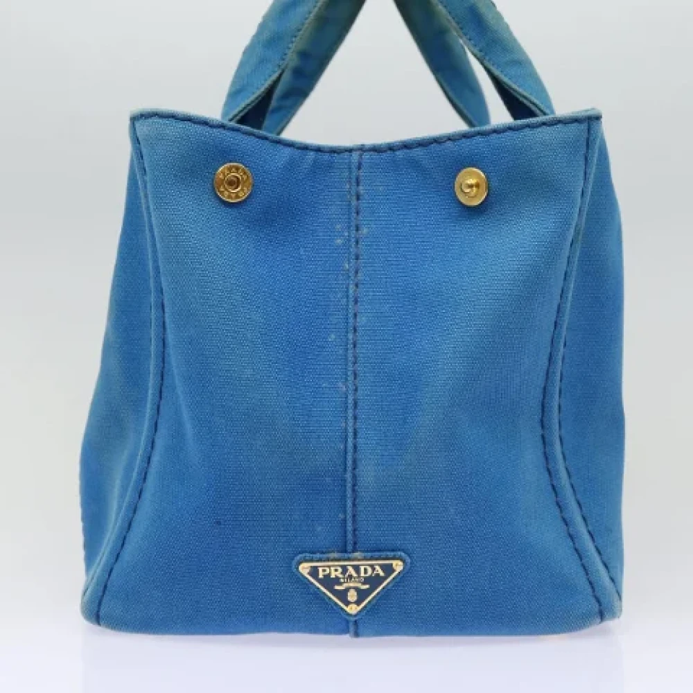 Prada Vintage Pre-owned Canvas totes Blue Dames