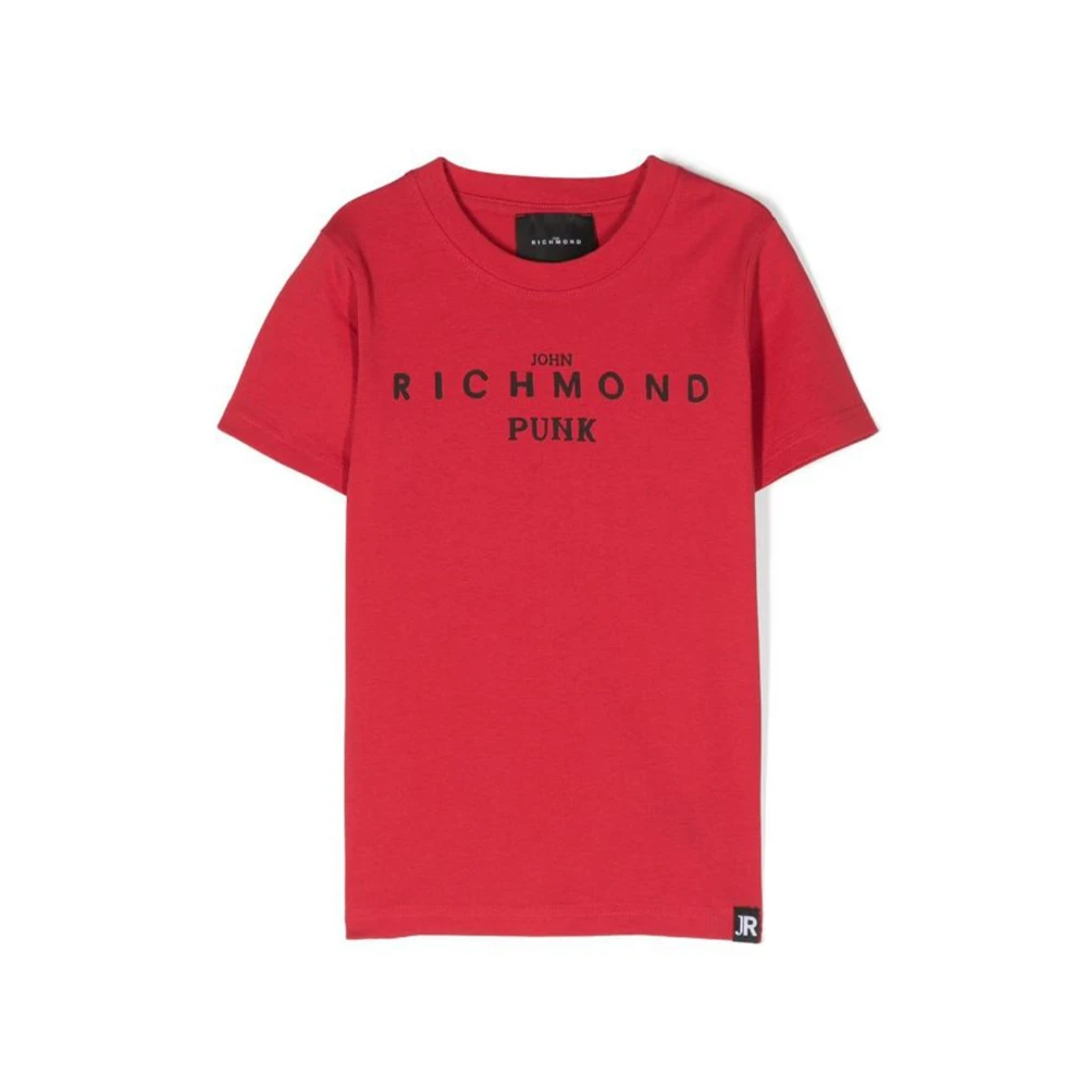 John Richmond Kontrast Logo T-Shirt Red, Pojke