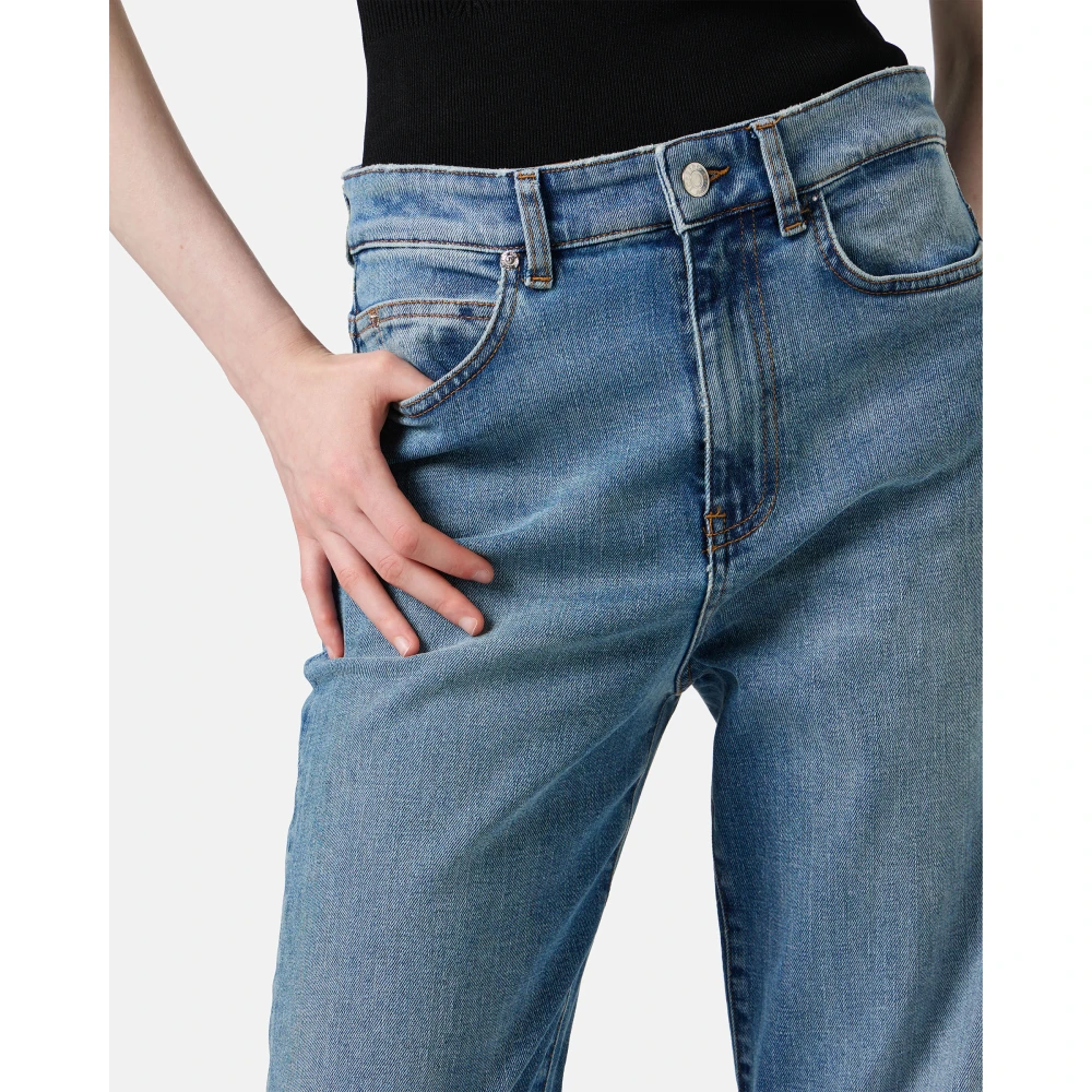 Iceberg 5-pocket rechte pijp broek in indigo denim Blue Dames