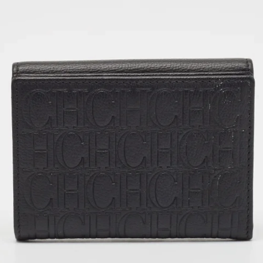 Carolina Herrera Pre-owned Leather wallets Black Dames