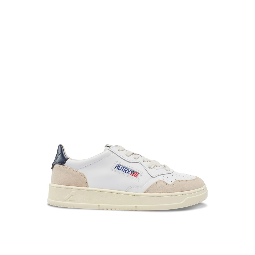 Autry Men's White Sneakers, 10 Uk, Medalist Low Leat Suede