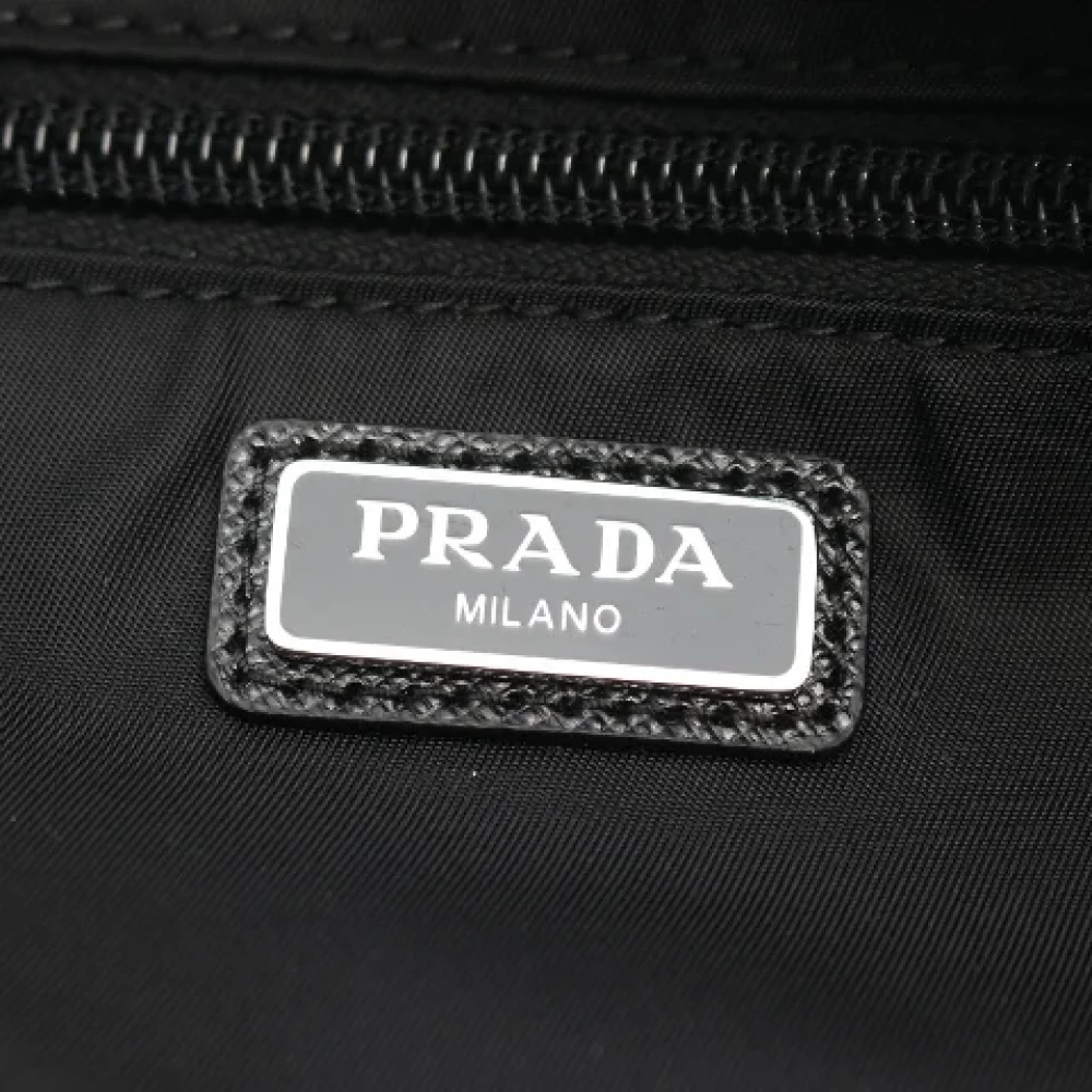 Prada Vintage Pre-owned Canvas clutches Black Dames
