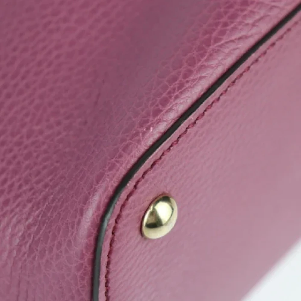 Gucci Vintage Pre-owned Leather gucci-bags Purple Dames