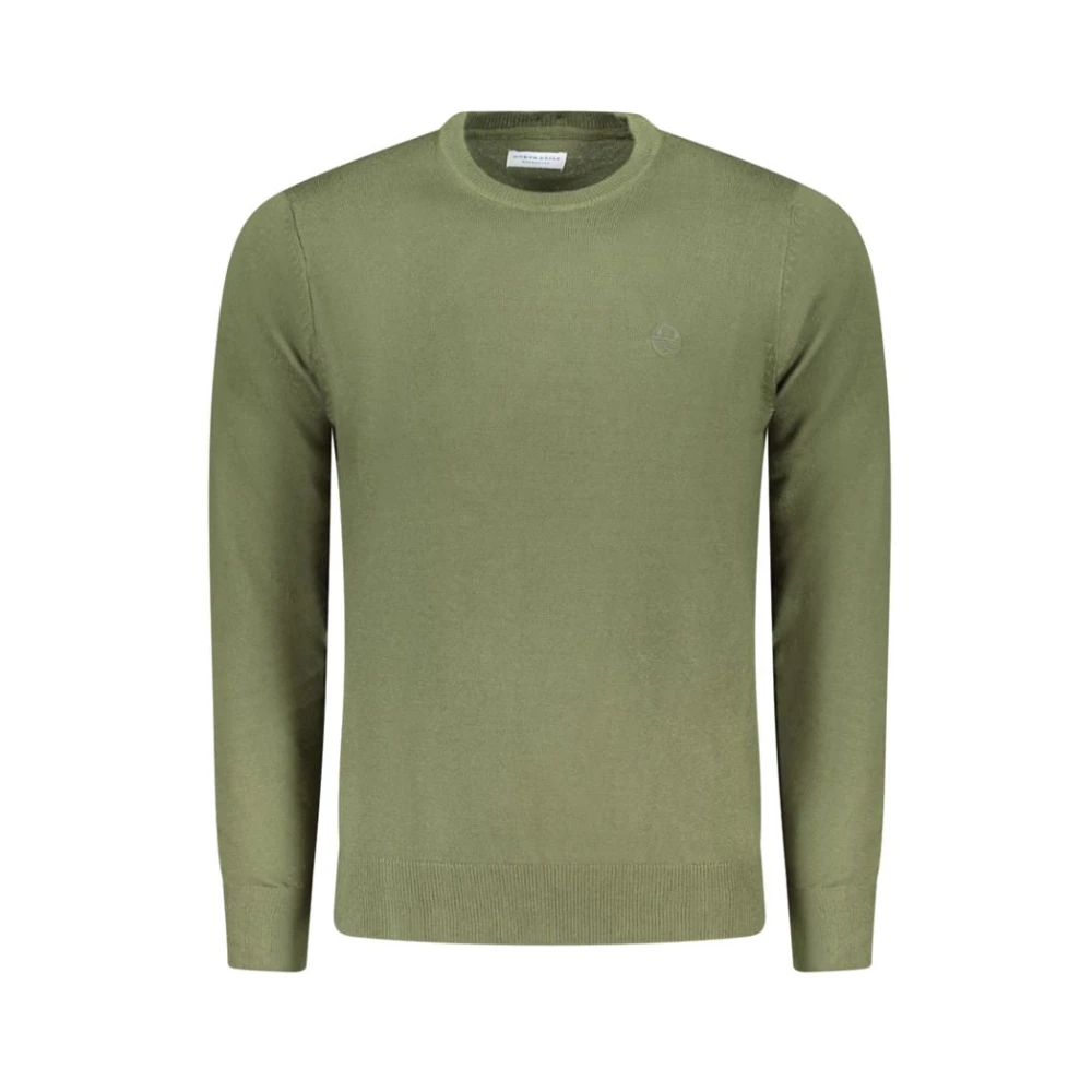 North Sails Men's Green Nylon Jumper - Round-Neck Knitwear - Xl - Knitwear