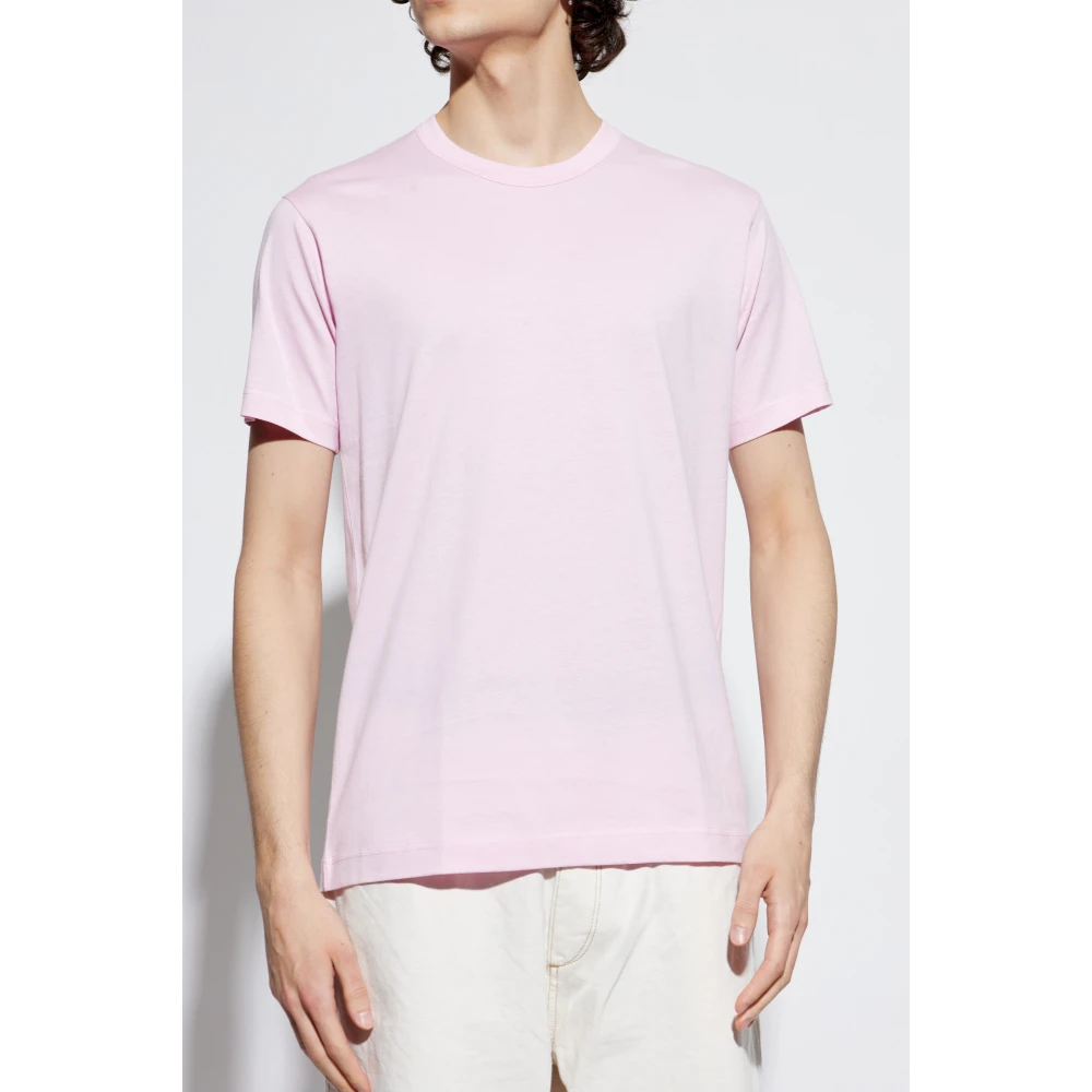 Comme des Garçons T-shirt met bedrukt logo Pink Heren