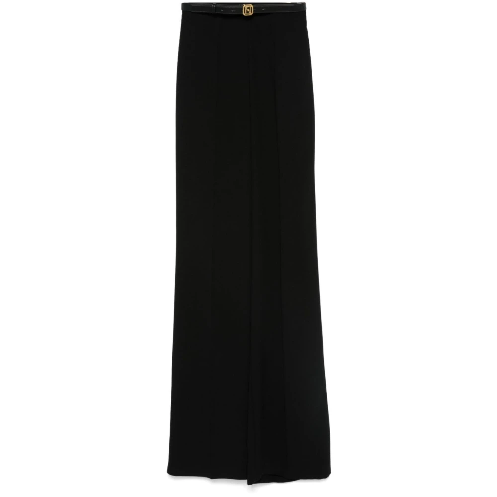 Elisabetta Franchi Wijde Broek met Riem Black Dames