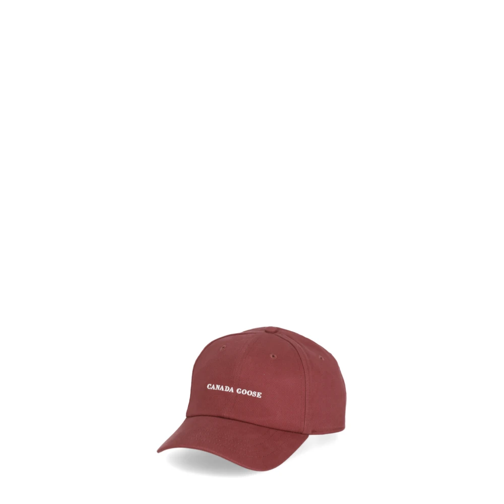 Canada Goose Bordeaux Katoenen Baseballpet Man Red Heren