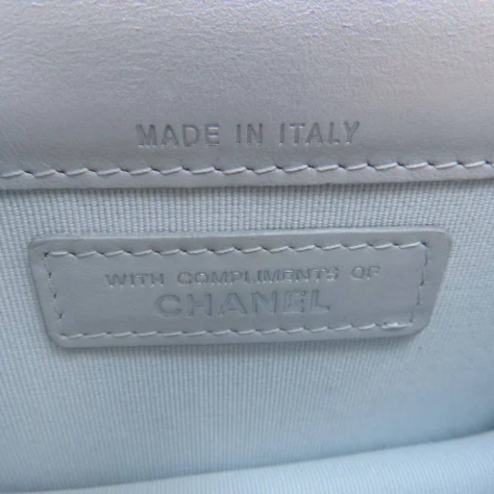 Chanel Vintage Pre-owned Leather chanel-bags Gray Dames