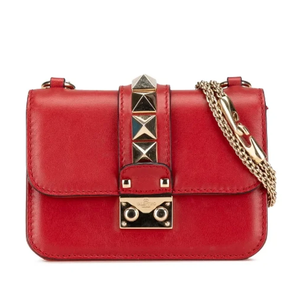 Valentino Vintage Pre-owned Leather crossbody-bags Red Dames