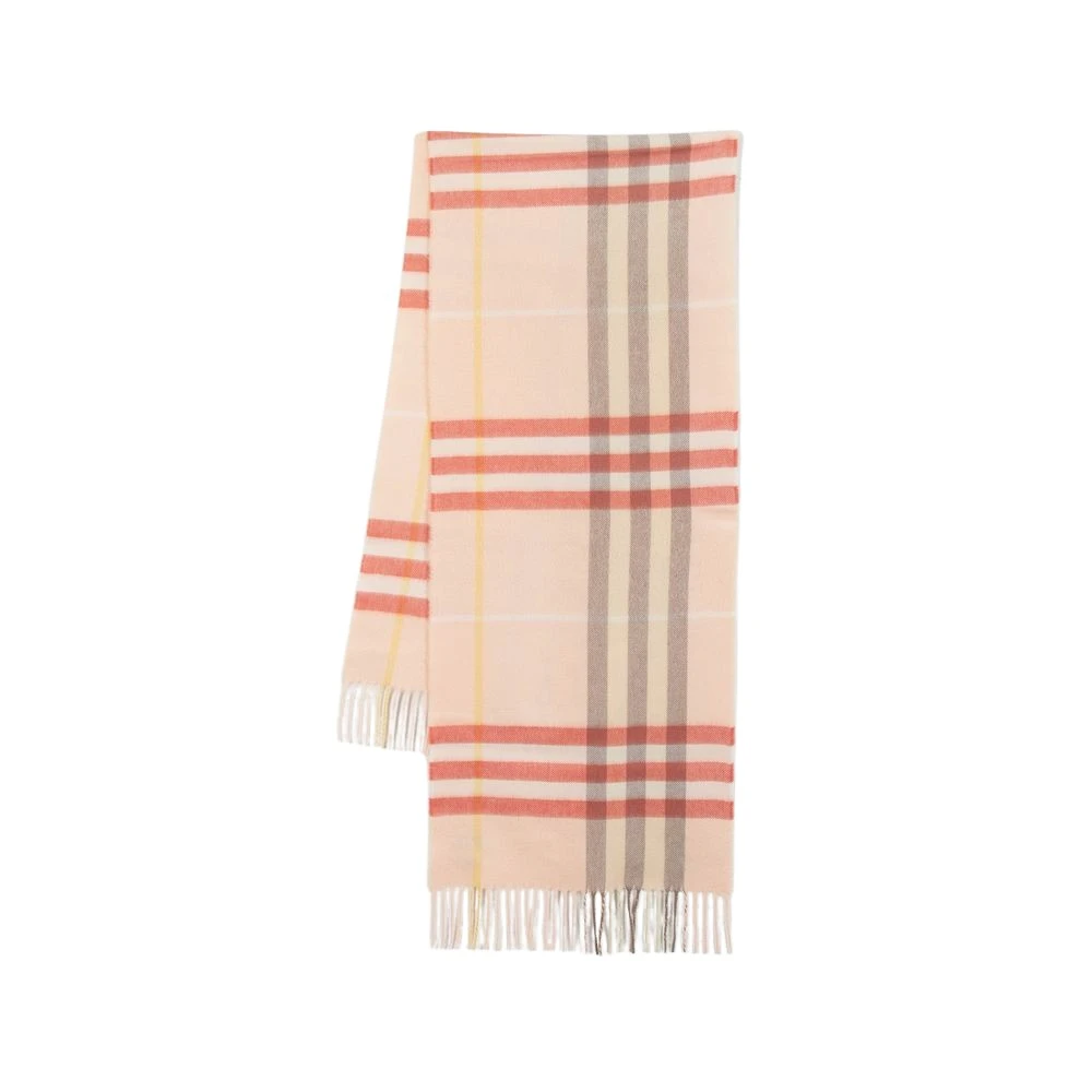 Burberry Roze Cashmere Ruit Sjaal Pink Unisex