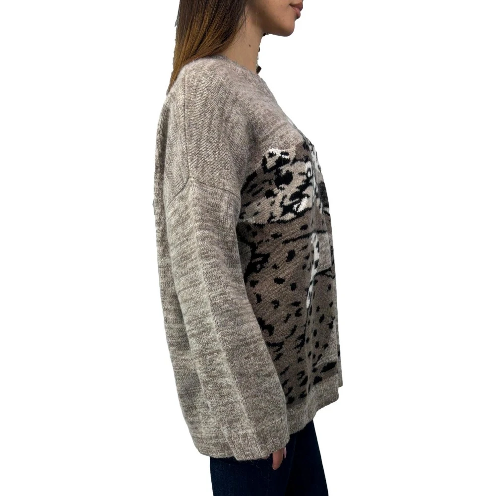 P.a.r.o.s.h. Stijlvolle Gebreide Top Gray Dames