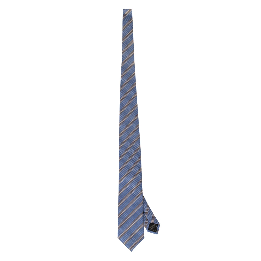 Brioni Zijden stropdas met Jacquard Motief Blue Heren