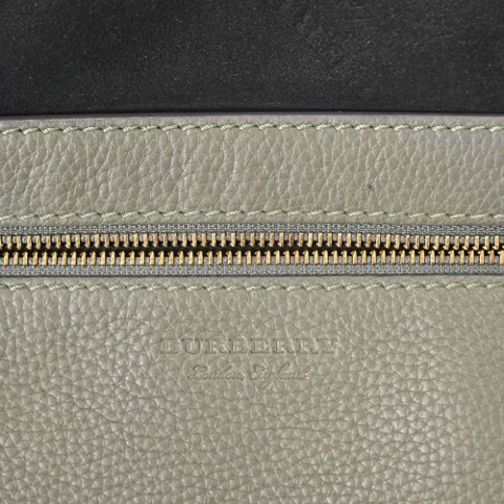Burberry Vintage Pre-owned Leather shoppers Green Dames