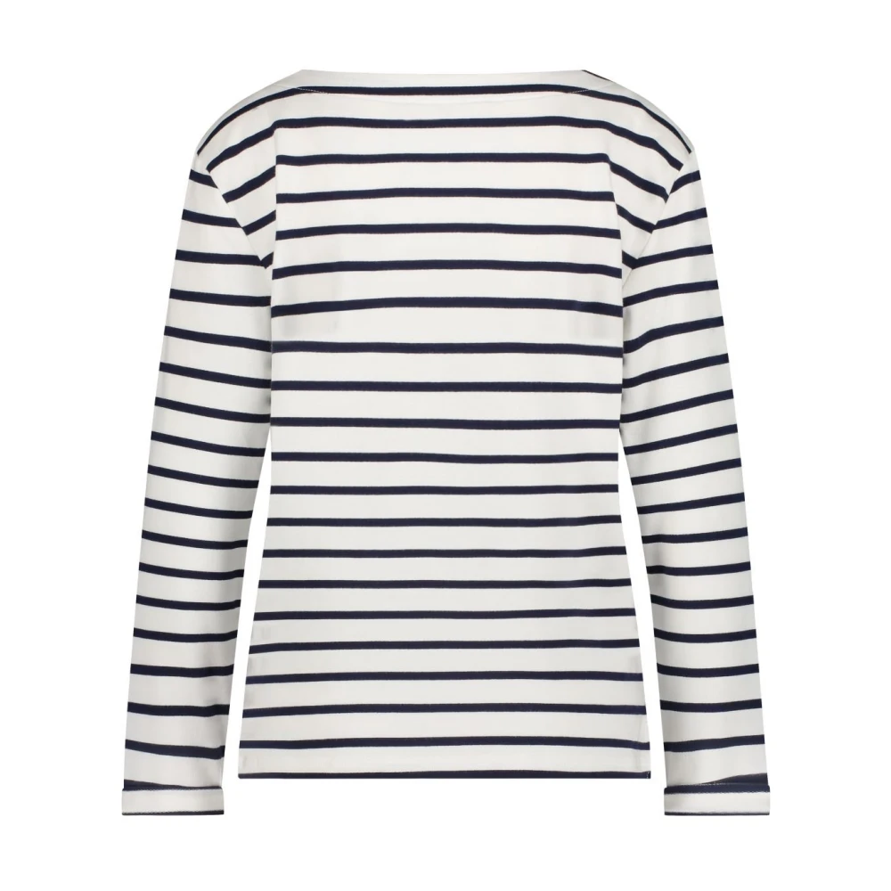 Red Button Blauw Gestreept Shirt Lange Mouwen Blue Dames