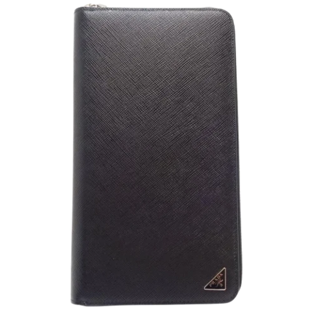 Prada Vintage Pre-owned Leather wallets Black Dames