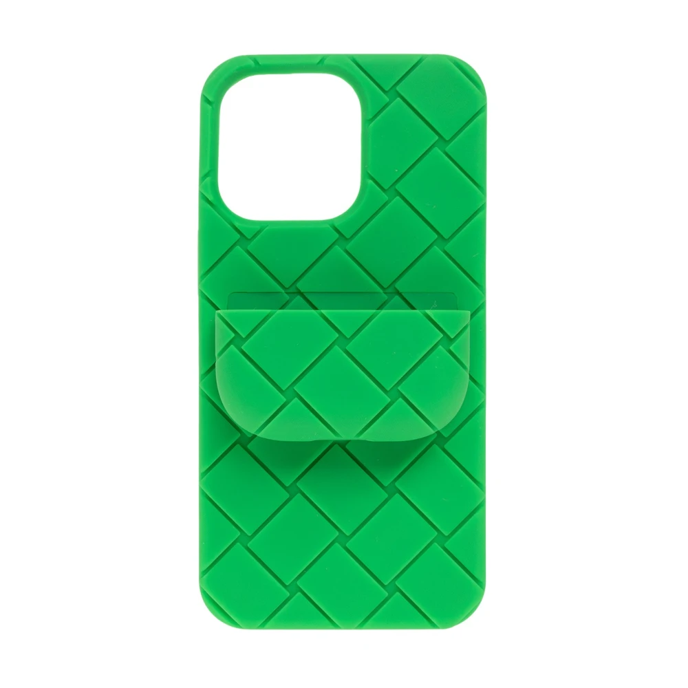 Bottega Veneta iPhone 13 Pro Case med AirPods Holder Grön Unisex