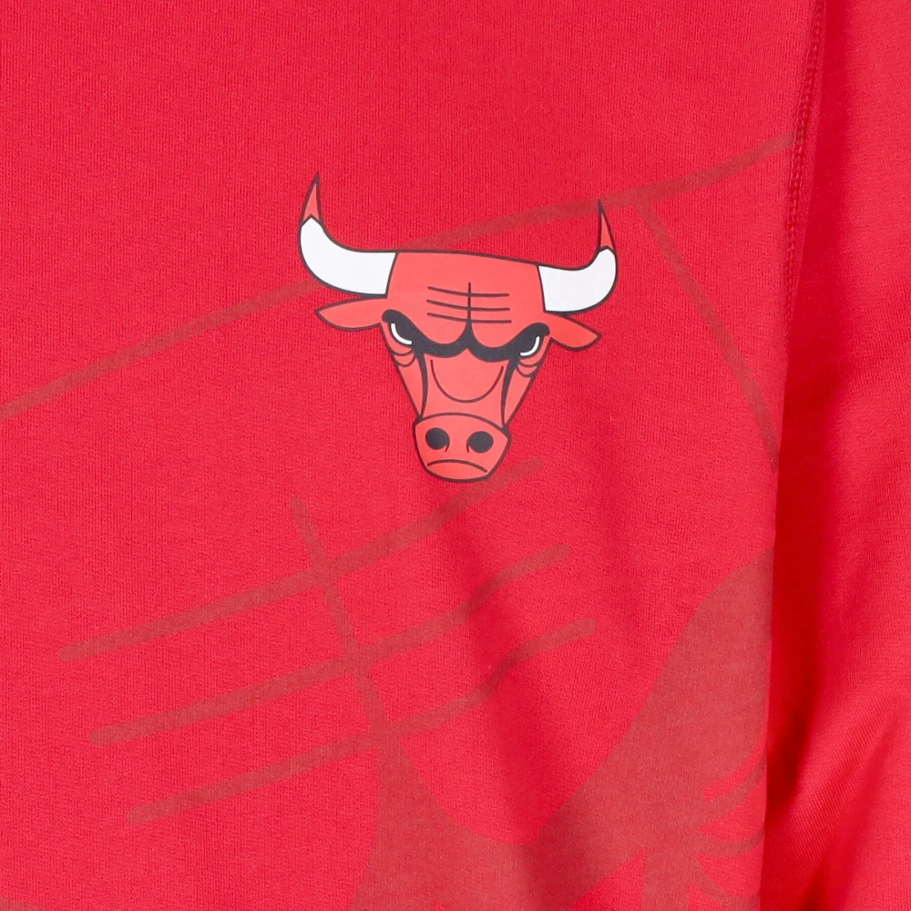 new era Chicago Bulls Crewneck Sweatshirt Red Heren