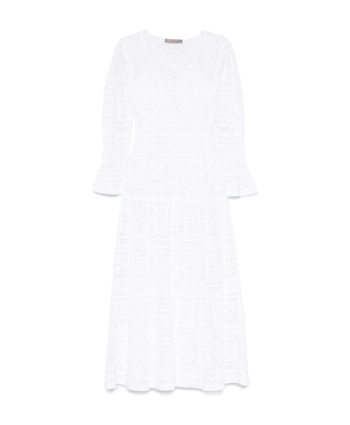 robe-blanche-a-col-en-v-et-evasee
