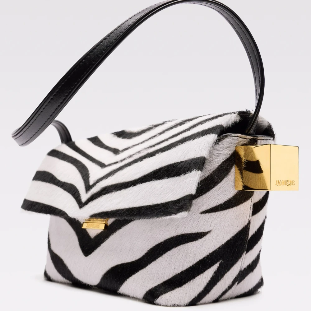 Jacquemus Zebra Print Leren Handtas White Dames