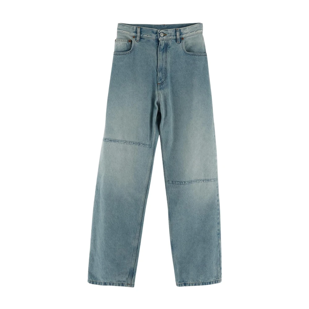 MM6 Maison Margiela Wijde Pijp Katoenen Jeans Blue Heren