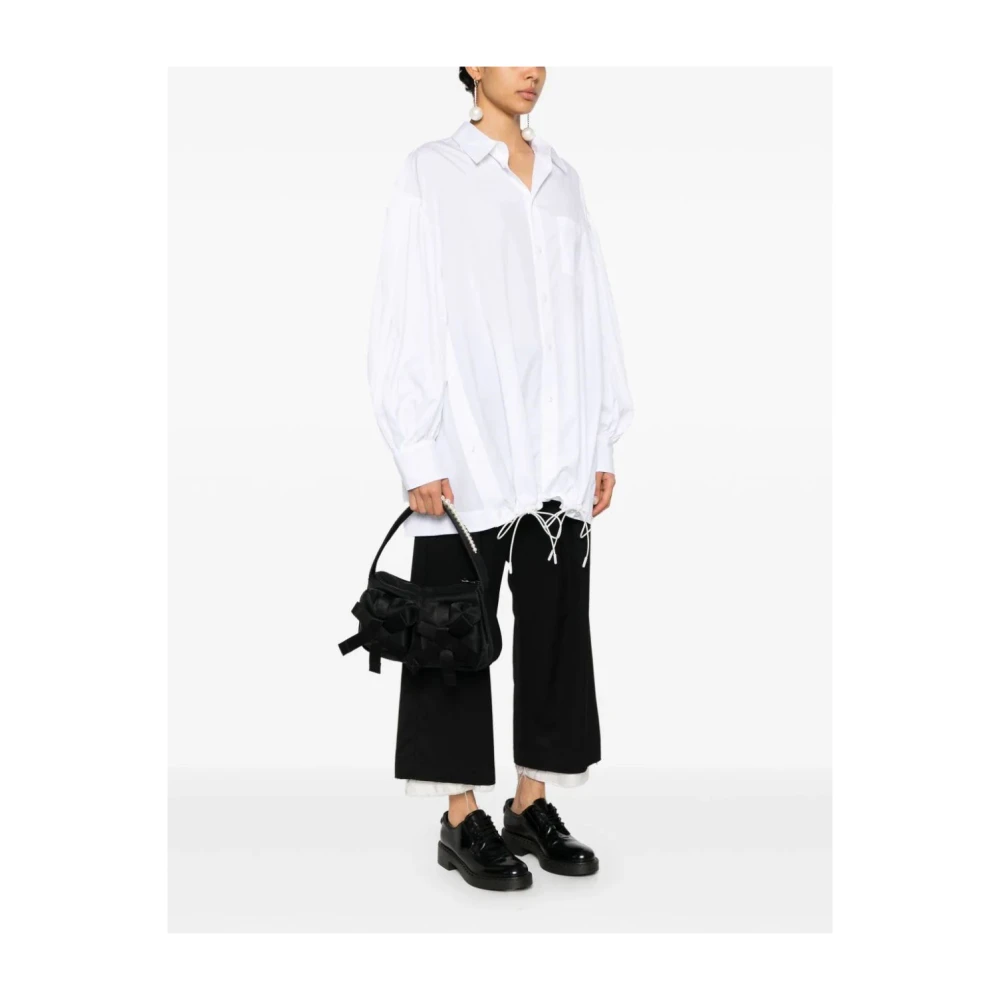 Simone Rocha Zwarte Parel Utility Bow Pochette Tas Black Dames