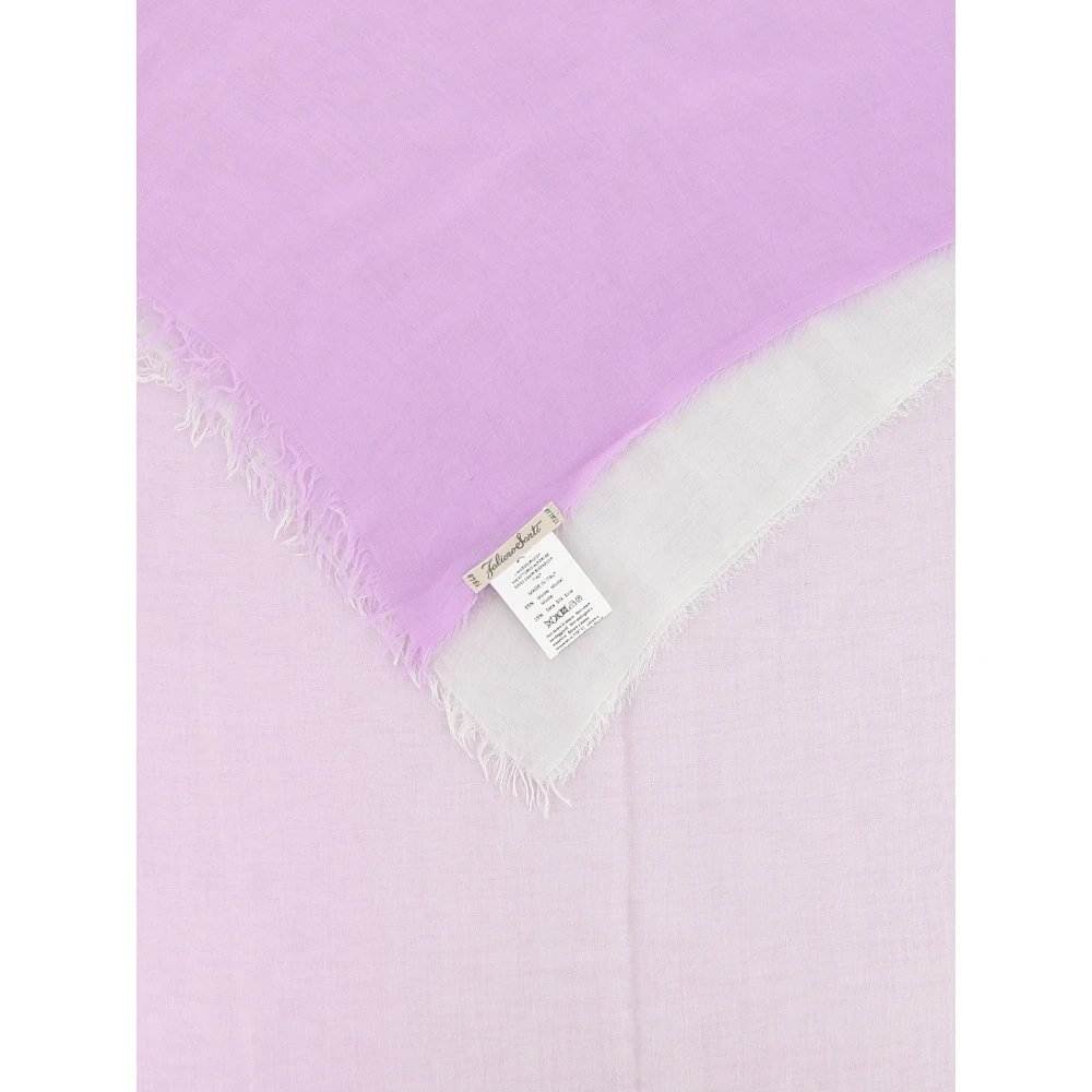 Faliero Sarti Lila Modal Zijden Sjaal Italië Purple Dames